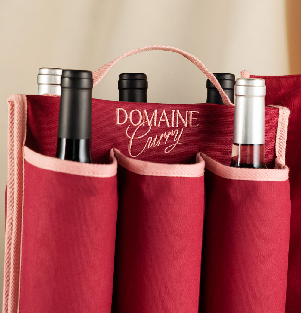 DOMAINE CURRY WINE BOTTLE TOTE