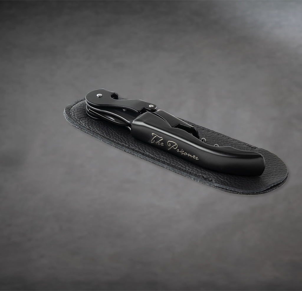 The Prisoner Corkscrew with Leather Pouch