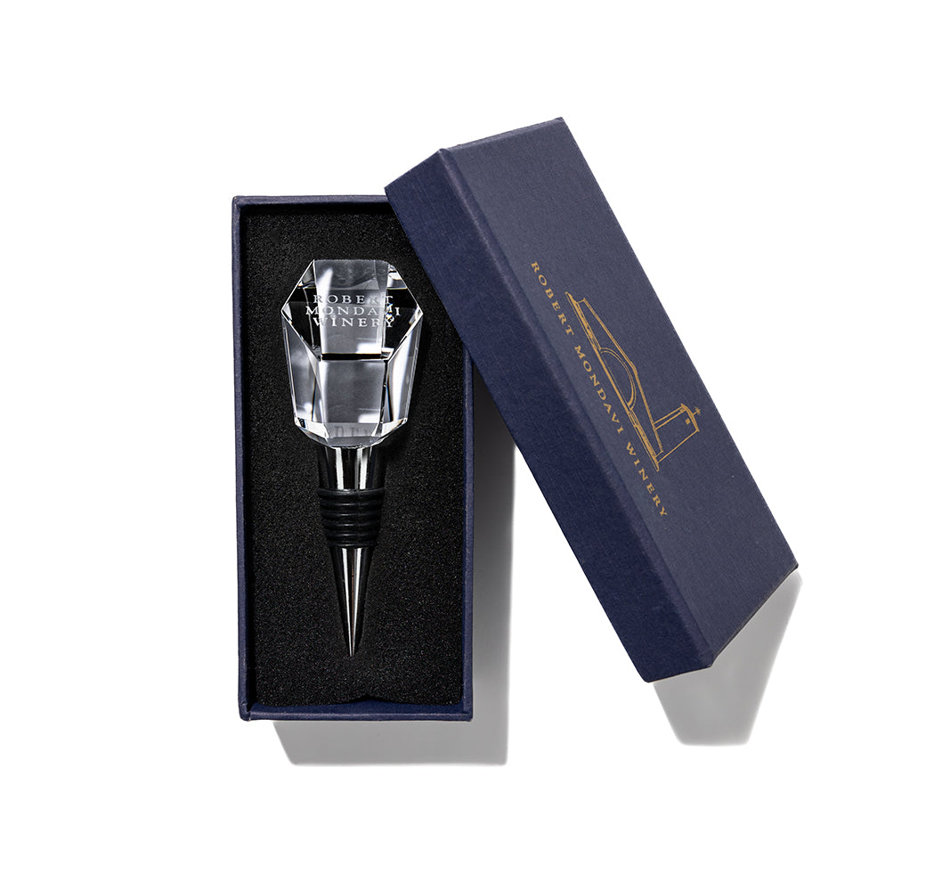 Robert Mondavi Winery Optical Crystal Wine Stopper + Box