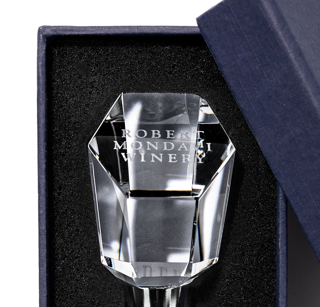Robert Mondavi Winery Optical Crystal Wine Stopper + Box