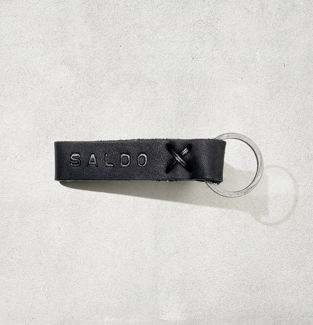 SALDO Black Leather Key Chain