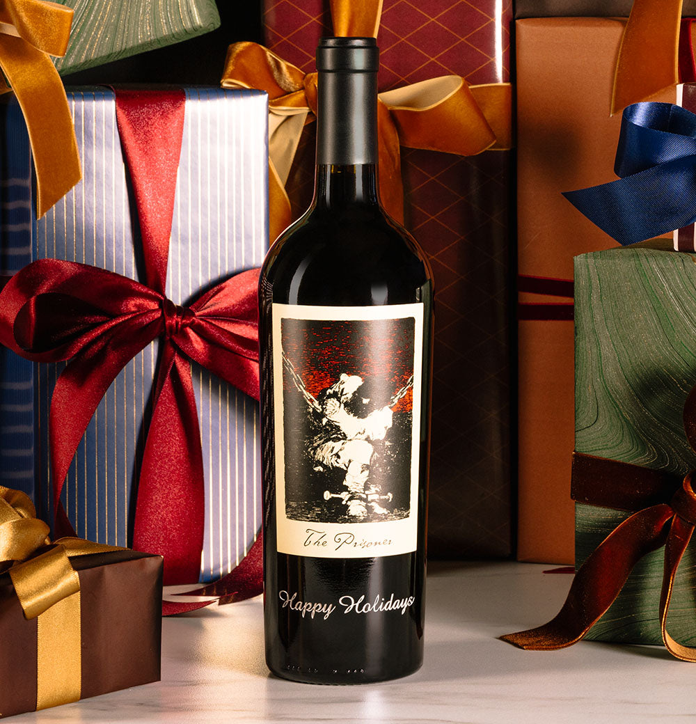 ETCHED HAPPY HOLIDAYS 2023 THE PRISONER RED BLEND 1.5L