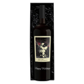 The Prisoner Red Blend Magnum Etched with "Happy Holidays" in a black gift box