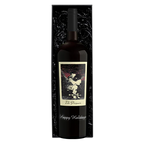 The Prisoner Red Blend Magnum Etched with "Happy Holidays" in a black gift box