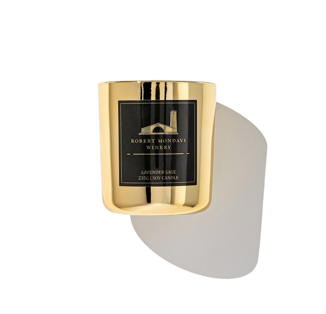 Robert Mondavi Winery Gold Vessel Candle Lavender and Sage (Full Size)