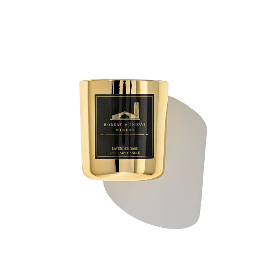 Robert Mondavi Winery Gold Vessel Candle Lavender and Sage (Full Size)
