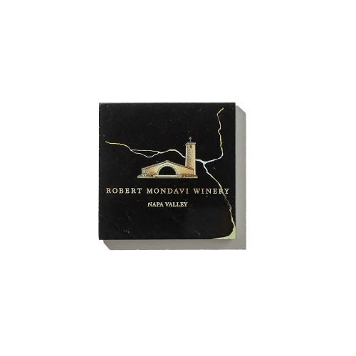 Robert Mondavi Winery Black and Gold Marble Coasters