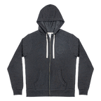 The Prisoner gray Zip Hoodie on a blank background