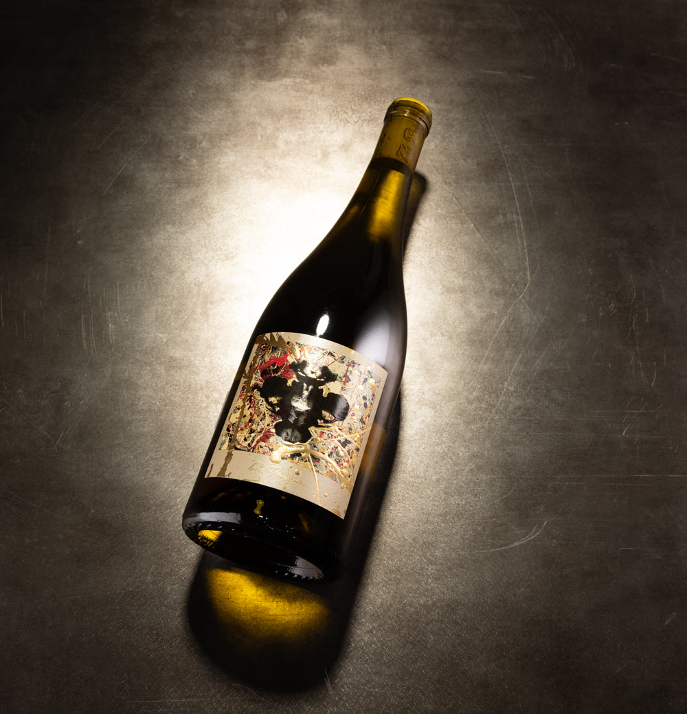 The Prisoner Winemaker Series Sweet White Wine front label on ground
